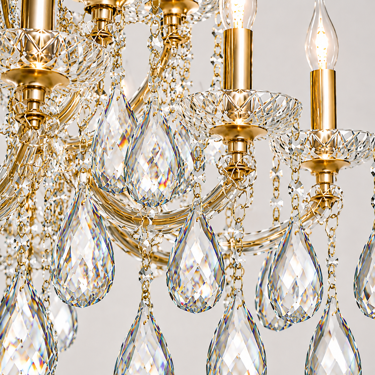 Maria Theresa 19-Light Swedish Cut Asfour Crystal Chandelier for Dining Room