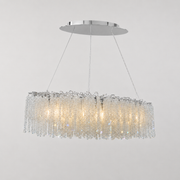 Snowfall Asfour Crystal Oval Branch Chandelier – 10-Light Dining Room & Kitchen Island Light