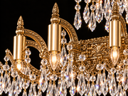 Luxor Asfour Crystal Chandelier – 12-Light 24K Oxidized Gold Dining Room & Entryway Light